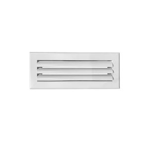  Grille de soufflage lames courbes aluminium blanc mat 300 x 100 mm - 400x400px